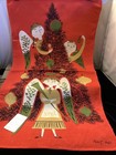 2074    vintage Holiday Christmas Tammis Keefe Angels Linen Towel 16 5   x29    Unused