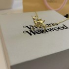 Vivienne Westwood Deer Necklace With Orb Gold Tone Includes Full Packaging