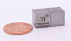 0 39  10mm Titanium Cube Pure 99 9  Periodic Table Element Engraved Density 1pc