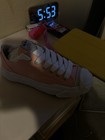 Maison Mihara Girls Pink white Low Top Lace-up Sneakers Round Toe Logo 6