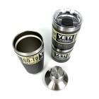 Yeti Black Stone Cocktail Shaker Set W  2 Lowball Tumblers     Retired Rare Color