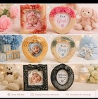 Set Of 6 Decorative Baby Picture Frames     Newborn Keepsake   Birth Announcement 