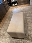 Custom Made Holland   Sherry Ivory Boucle Closet Bench  Ottoman