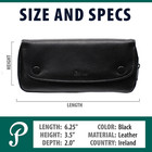 Peterson Classic Black Leather 1 Pipe Combo Pouch Storage Case  Tobacco Pipe Bag