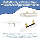 3pcs Dryer Thermal Fuse And Thermistor Replacement For Whirlpool  Maytag  Kenmor
