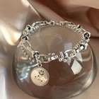 Solid 925 Sterling Silver Bracelet For Women   Vintage Handmade Simple Bangle