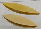 2 Vintage Celluloid Lace Making Tatting Shuttle Needle Craft Beige Sewing Arts