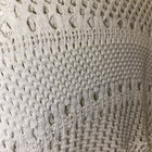 Solid   Striped Knit White Sweater M