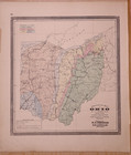 Rare Antique 1869 Geological Map Of Ohio By H  H  Lloyd