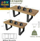 Farmhouse Rustic Extendable Dining Room Table For 8 10  70 9   86 6   X 31 5   R