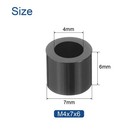 100 Pcs 4mm Id  7mm Od  6mm Height Nylon Spacers Fit M4 Screws Screws Spacers