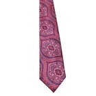 Manzini Neckwear Mens Polyester Necktie Designer Geometric Pink purple white Euc