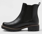 New Women   s Ankle Boot Faux Leather Black Size 6 5
