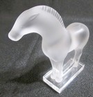 Signed Lalique Crystal Frosted Glass Tang Horse Sculpture Figurine France Amazn