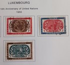 Luxembourg  - 1955 - 56 - Lot Of Stamps On Album Page  - Used   Mh