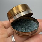 Vintage Brass Enamel Pill Box Trinket Jewelry Box Collectible Mini Gift