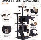 54in Multi-level Cat Tree Tower Furniture Activity Center With Scratching Posts