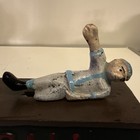 Vintage Castiron Baseball Slide In Home Plate Mechanical Bank Highly Collectible