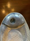 1977 Arthur Court Aluminum Fish Platter Tray With Green Agate Eye 12    X 6 5   