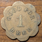 Austin  Texas Tx Palace Saloon Good For 1 Beer Maverick Scalloped Trade Token