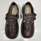 Vtg Cherokee Brand Mary Jane Double Buckle Youth Shoe Slip On Leather Brown Sz 5