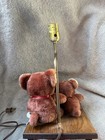 Vintage 80   s Adi Brown Teddy Bears Plush Nursery Table Lamp W  Wind Up Music Box