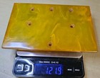 Bakelite Block 121 Grams     Green  Marbled  Swirling  Translucent 