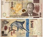 2016 - 2025 Bahamas 50c To 100 Dollar Banknote Full Set P77 To P82 Unc