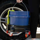 Heavy Duty Plastic Garage Bucket Dolly  5 Wheel With Lockable Casters