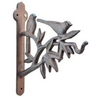 Birds In Tree Decorative Plant Hanger Cast Iron Flower Basket Hook 7 625  Deep