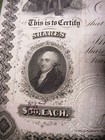 Stroudsburg Bank Canceled Stock Certificate 1882  With Great Artwork