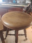 Antique Chas Parker Adjustable Height Piano Stool  With  Eagle Claw Feet 