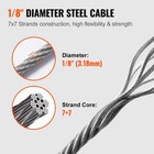 T316 Stainless Steel Cable 1 8  7x7 Steel Wire Rope 300 Ft