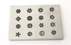 16 Impression Flower Design Shot Plate Impression Die-punch   Rubber Block