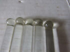 Vtg Glass Swizzle Sticks Stirrers   14 25  Long   Glass Mixer Sticks  Set Of 5