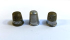 Vintage Metal Silver Thimble  Lot Of 3  Classic Dimple Style 1 Is England 9
