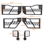 Fit For 07-18 Jeep Wrangler Jk 4 Door Front rear Side Tube Doors   Side Mirrors