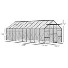 20  X 8  Polycarbonate Walk-in Garden Greenhouse Kit W  Sliding Door  Clear