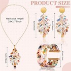 4 Pcs Acrylic Jewelry Set For Women Statement Boho Resin Earrings Necklace Br   