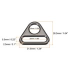 10pcs 0 98  Adjuster Triangle With Bar Swivel Clip D Dee Ring Buckle Dark Grey