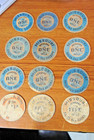 Lot Of 9 Vintage Missouri Sales Tax Receipt Cardboard Tokens - 1 Mill   5 Mills
