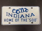    indiana Home Of The 500    License Plate - Nos New Never Used Vintage Indy