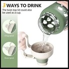 56 Oz Glass Water Bottle Set With Silicone Sleeve   Cup Lid  Half Gallon 56oz