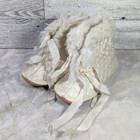 Antique Child   s Kid Satin Slippers Victorian Edwardian - Very Good Condition