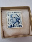 1967 George Washington 5 Cent Blue Postage Stamp Vintage Rare