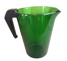 Vintage Original Mcm Vereco France Green Glass Cocktail Pitcher Black Handle
