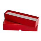 3 9  Single Row Red Coin Storage Box Cardboard Flip Holder Boxes Premium 2x2x9