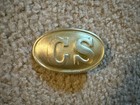Confederate Soldier    cs    Brass Belt Buckle Replica 