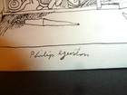 Original  Vintage Pen   Ink Drawing Signed Philip Guston