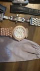 Michele Women s Watch Lot W  Extra Straps  Bracelets   Watch Pouch